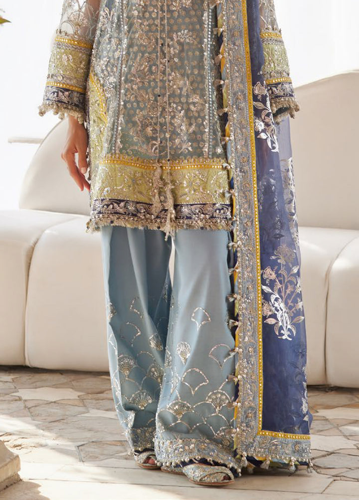 Zaha by Khadija Shah Gossamer Unstitched Embroidered Suits 3 Piece ZL25GF ZC25-04 - Festive Collection
