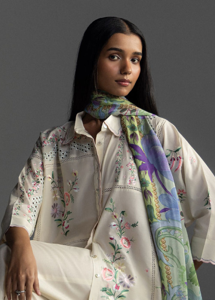 Coco by Zara Shahjahan Unstitched Embroidered Lawn 3 Piece Suit CZS26UL SEREN-5A - Summer Collection