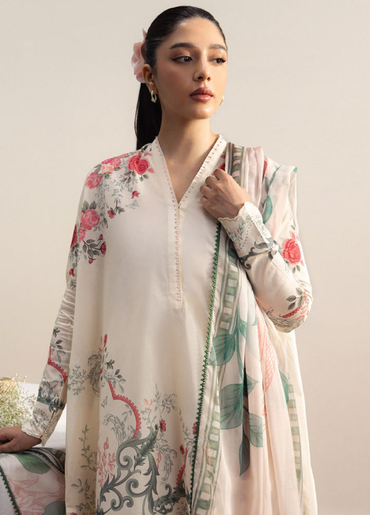 Coco by Zara Shahjahan Unstitched Printed Lawn 3 Piece Suit CZS26ULV REI-9B - Summer Collection