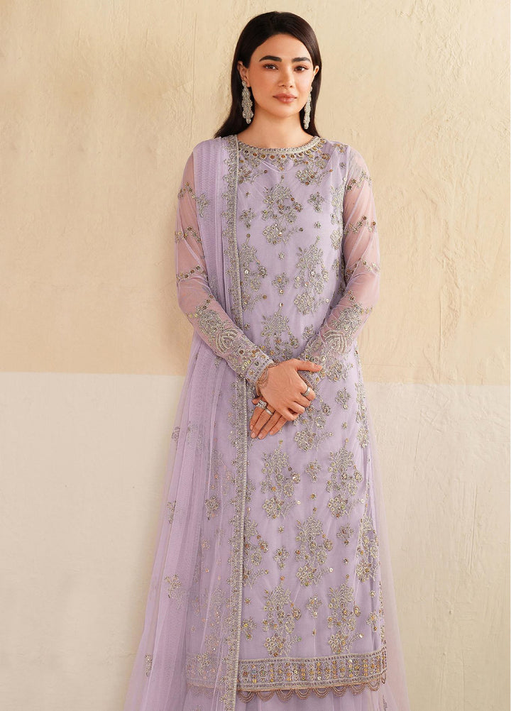 Roohi By Zarif Unstitched Formal Embroidered Net Suits 4 Piece ZR25UF RFE-04 Sirha - Formals Collection