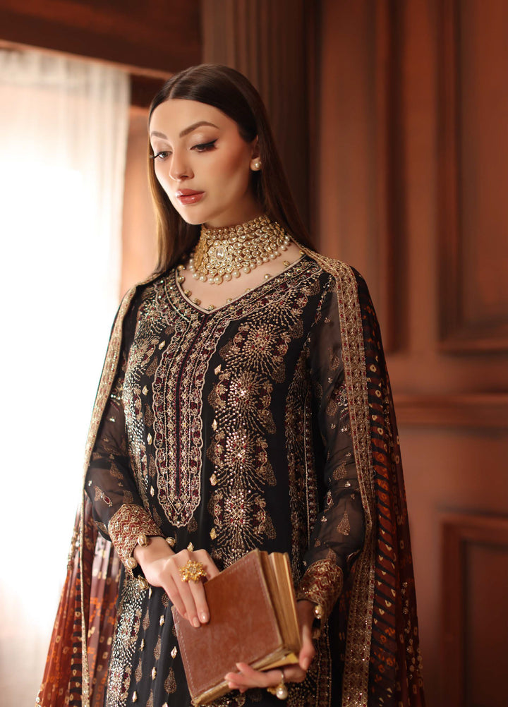 MaAlfaaz By Nureh Festive Unstitched Chiffon Embroidered 3 Piece Suits NU25AF NL-93 - Festive Collection