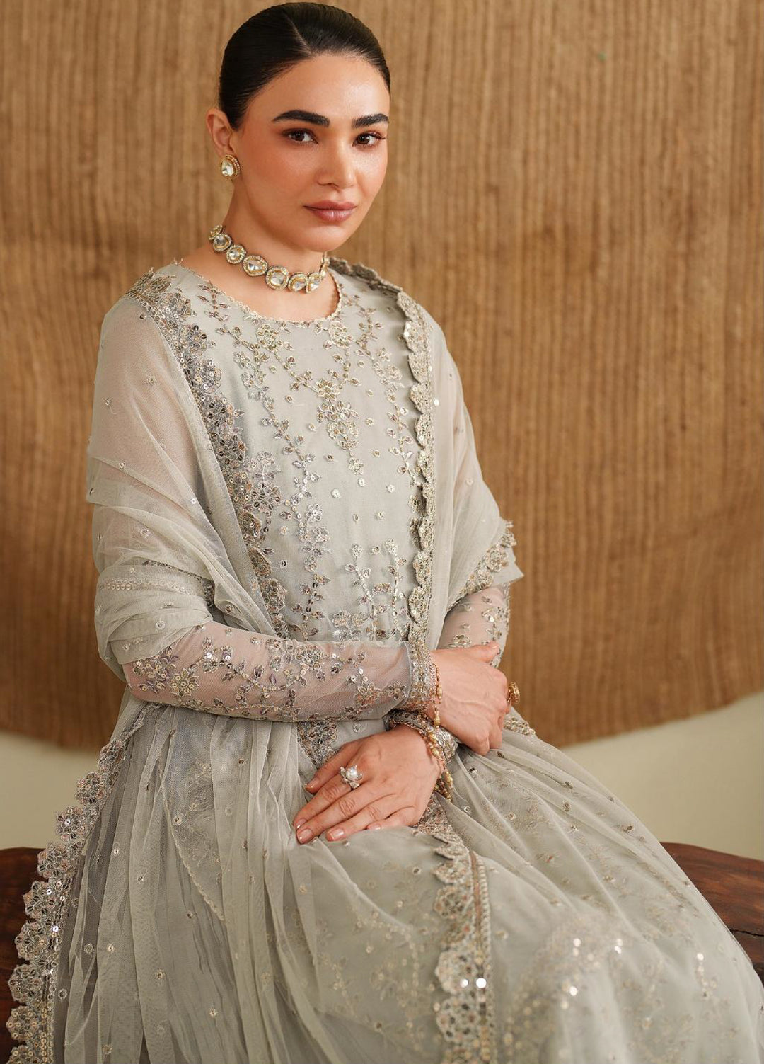 Roohi By Zarif Unstitched Formal Embroidered Net Suits 4 Piece ZRF25RF RFE-06 Milaan - Formals Collection