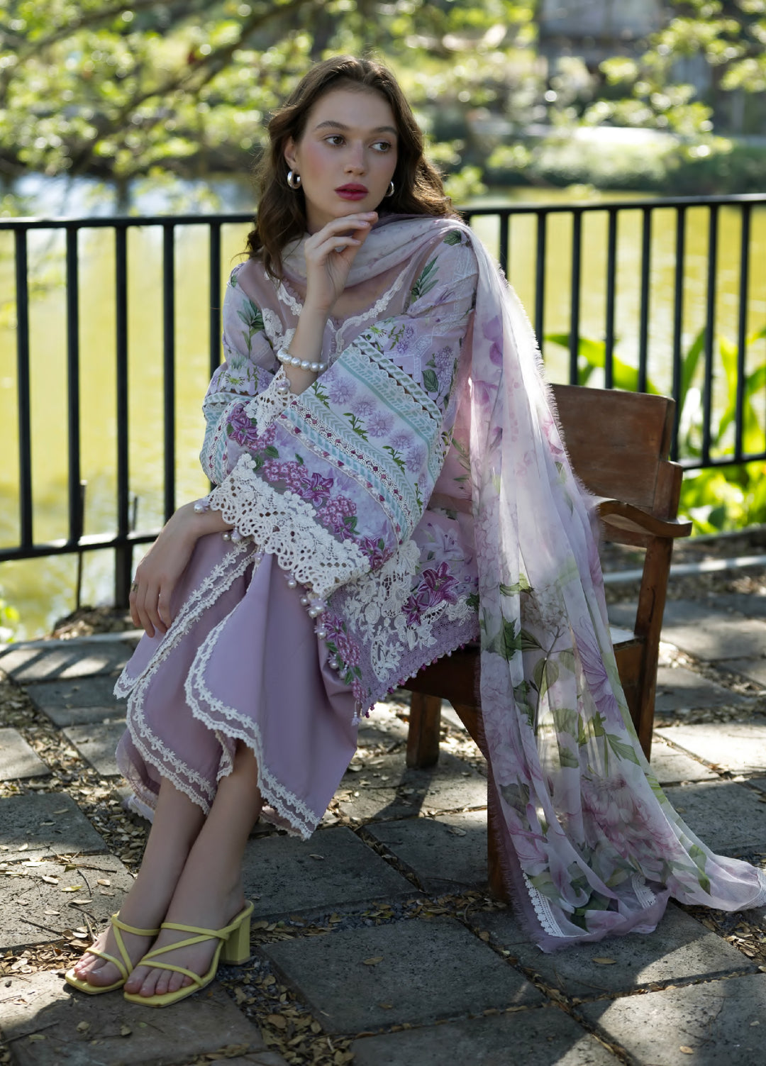 Signature by Elaf Premium Unstitched Embroidered Lawn 3 Piece Suit EL26USP ESA-8A JULIETTE - Summer Collection