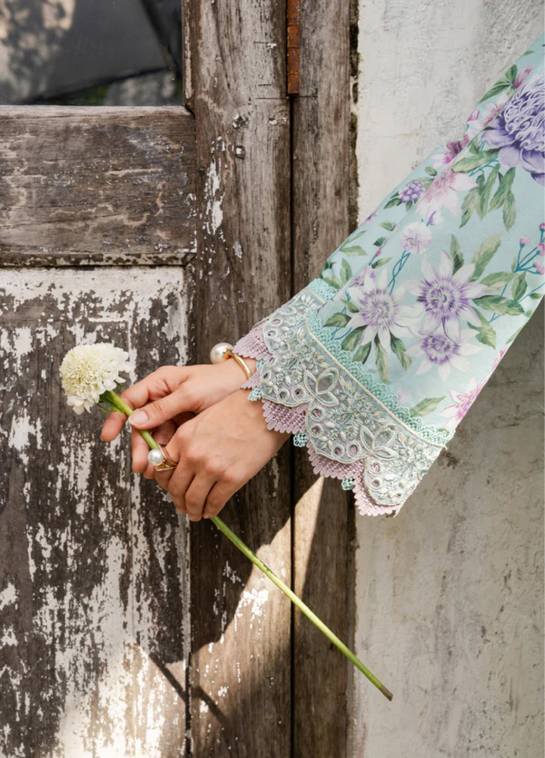 Shezlin Chikankari by Aabyaan Unstitched Embroidered Lawn 3 Piece Suit ABY26USC AZ-13 VIRELLE - Summer Collection