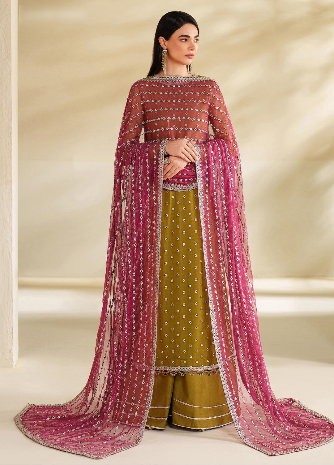 Roohi By Zarif Unstitched Formal Embroidered Net Suits 4 Piece ZR25UF RFE-05 Janeer - Formals Collection