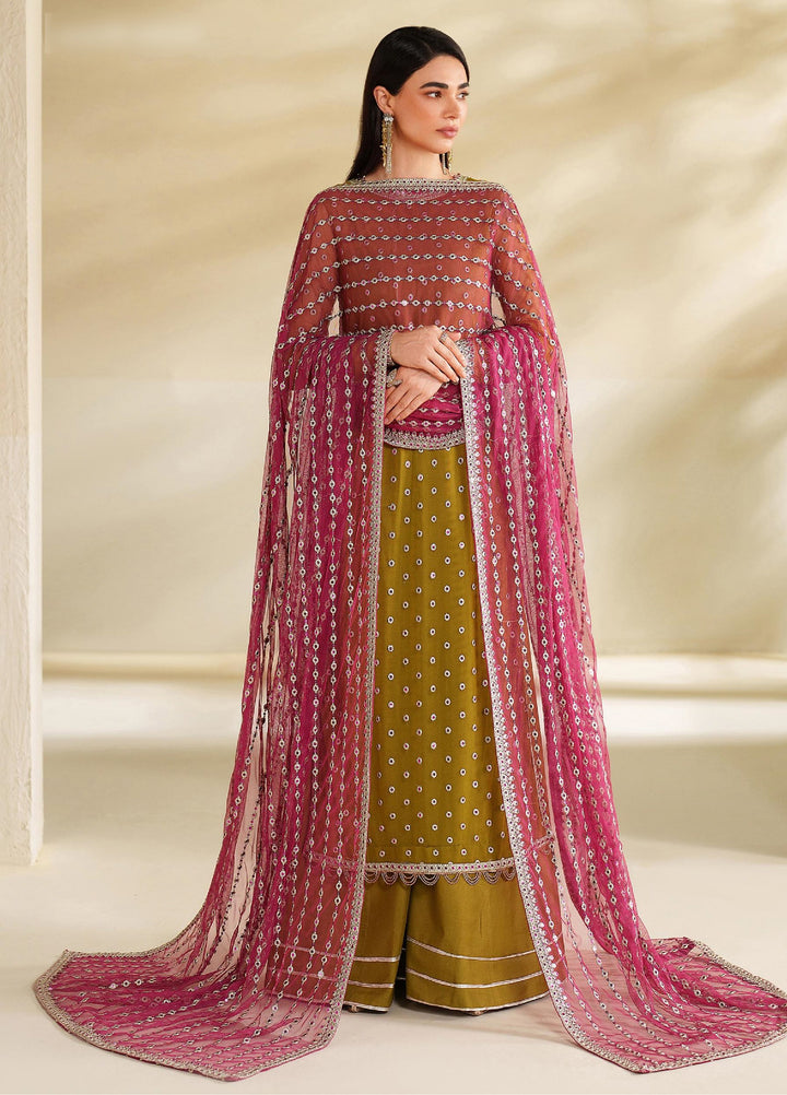 Roohi By Zarif Unstitched Formal Embroidered Net Suits 4 Piece ZR25UF RFE-05 Janeer - Formals Collection