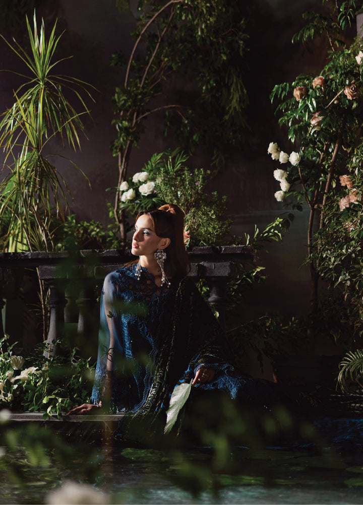 Amelia by Mahnur Unstitched Luxury Organza Embroidered 3 Piece Suits MN25AL AM-008 - Winter Collection