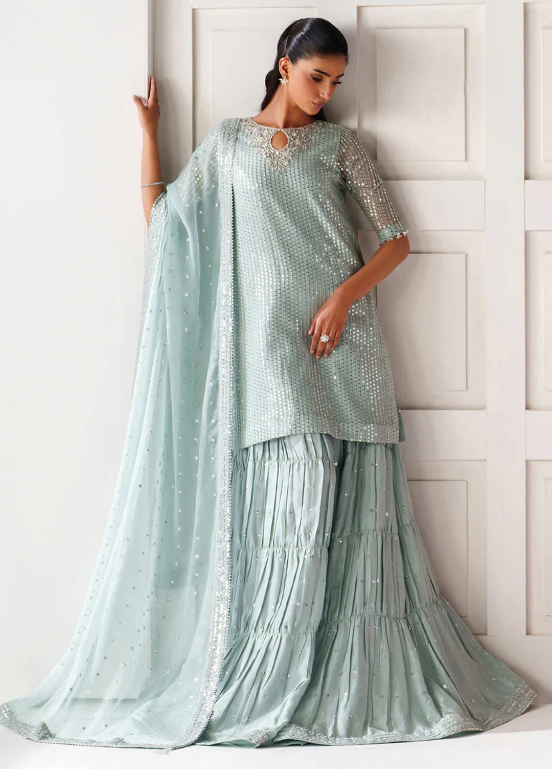 Chantelle by Baroque Unstitched Embroidered Chiffon 3 Piece Suit BQ26UCF UF-4389 - Festive Collection