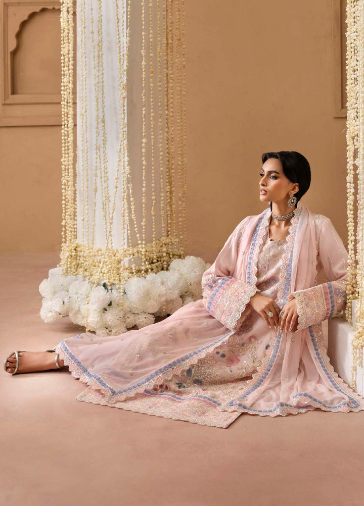 Shehrzadi by Emaan Adeel Unstitched Embroidered Chiffon 3 peice EA25SC Gulrez - Formals Collection