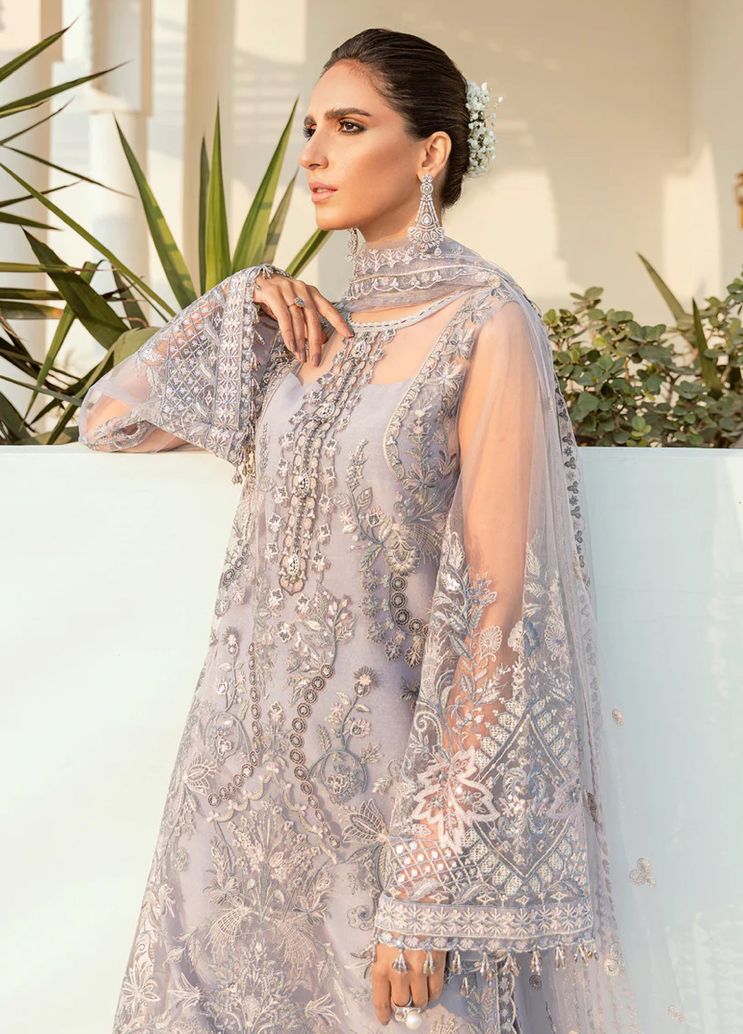 Chantelle by Baroque Unstitched Embroidered Net 3 Piece Suit BQ26UFC BQU-UF-D74 - Festive Collection