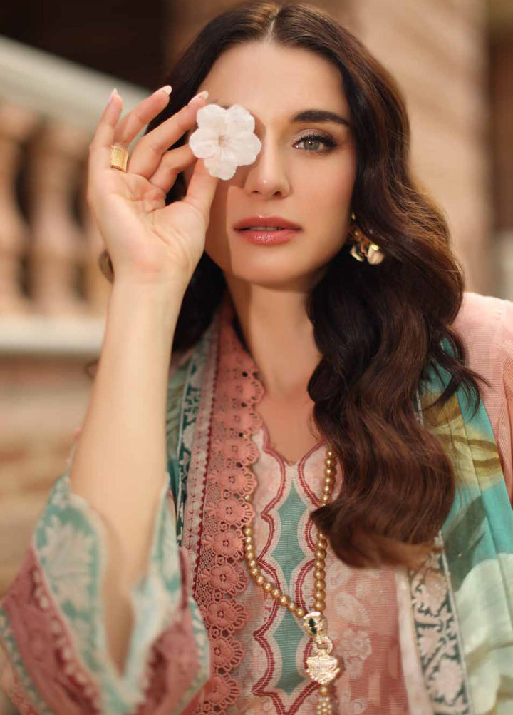 Signature Prints by Nureh Unstitched Printed Lawn Zari 3 Piece Suit NU26USLZ SP-203 - Summer Collection