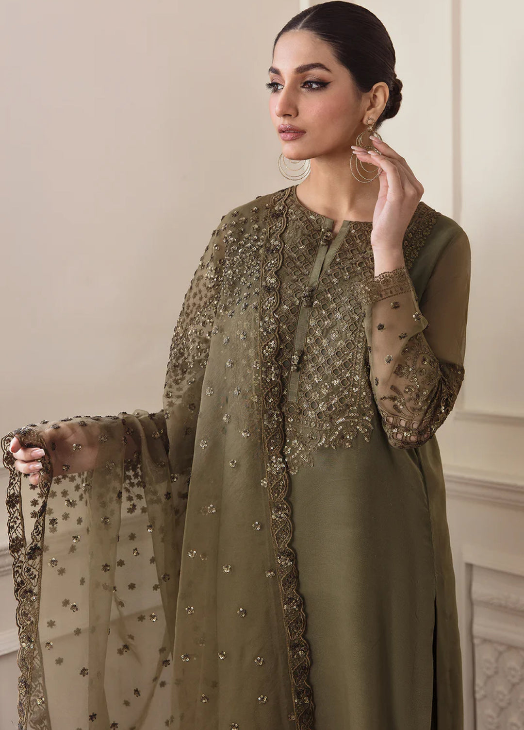 Chantelle by Baroque Unstitched Embroidered Chiffon 3 Piece Suit BQ26UFC BQU-PR-D295 - Festive Collection