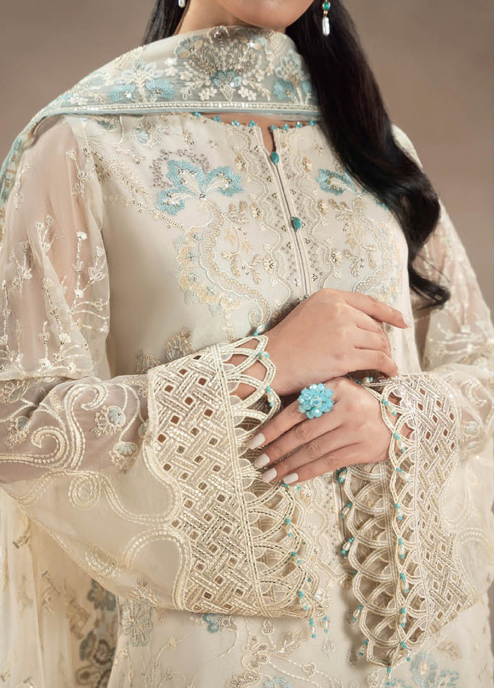 Afsanah by Lavish Premium Unstitched Chiffon Embroidered Suits 3 Piece LV25AC PEARL GARDEN-07 - Festive Collection