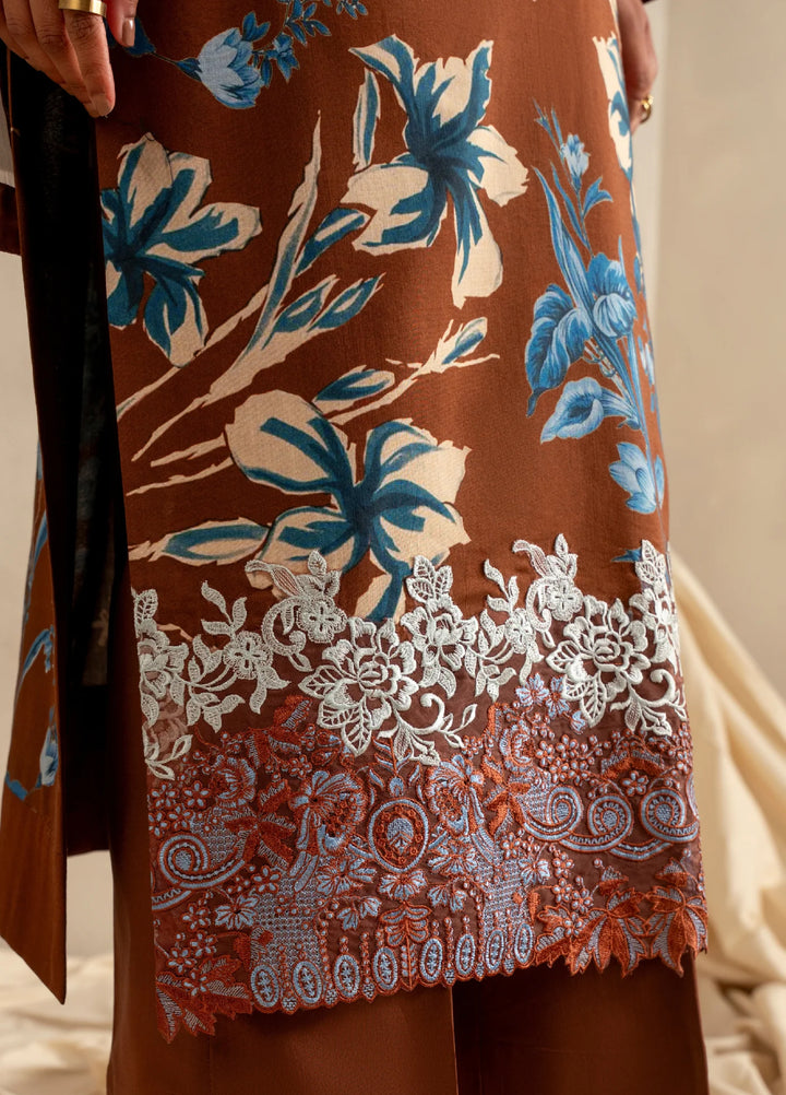 Meraki by Asifa and Nabeel Unstitched Embroidered Lawn 3 Pcs Suit AN26UM MSSL-08 sun kissed sand - Summer