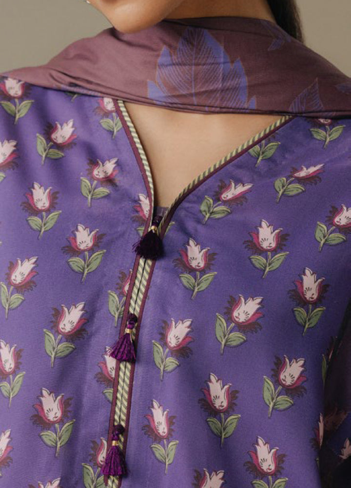 Coco by Zara Shahjahan Prints Unstitched Linen Suits 3 Piece CZS25PW Soft Current D-7A - Winter Collection