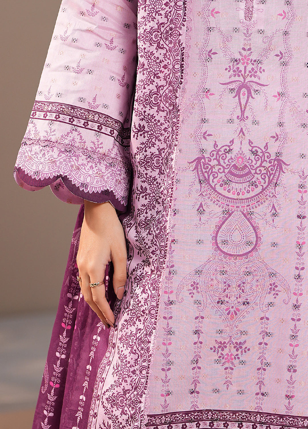 Regalia Textile Unstitched Printed Jacquard Lawn 3 Piece Suit RG26PUJL D-1 - Summer Collection