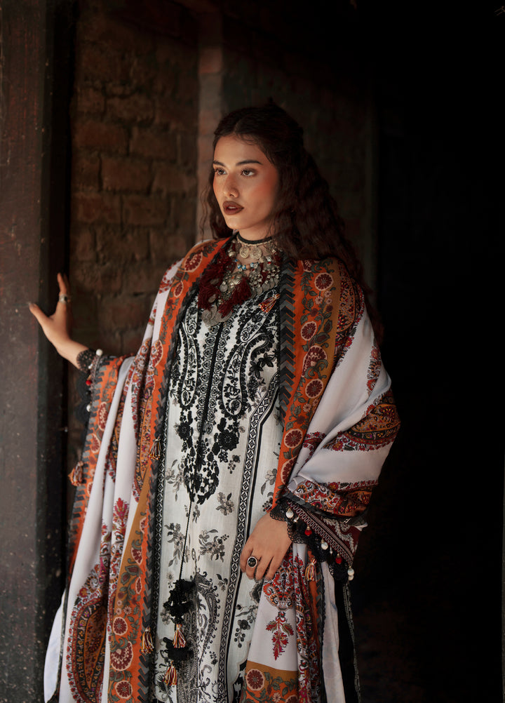 AJR Sard Shaam Embroidered Unstitched Khaddar Suits 3 Piece AJR25SS AJRW-01 MAKHMAL - Winter Collection