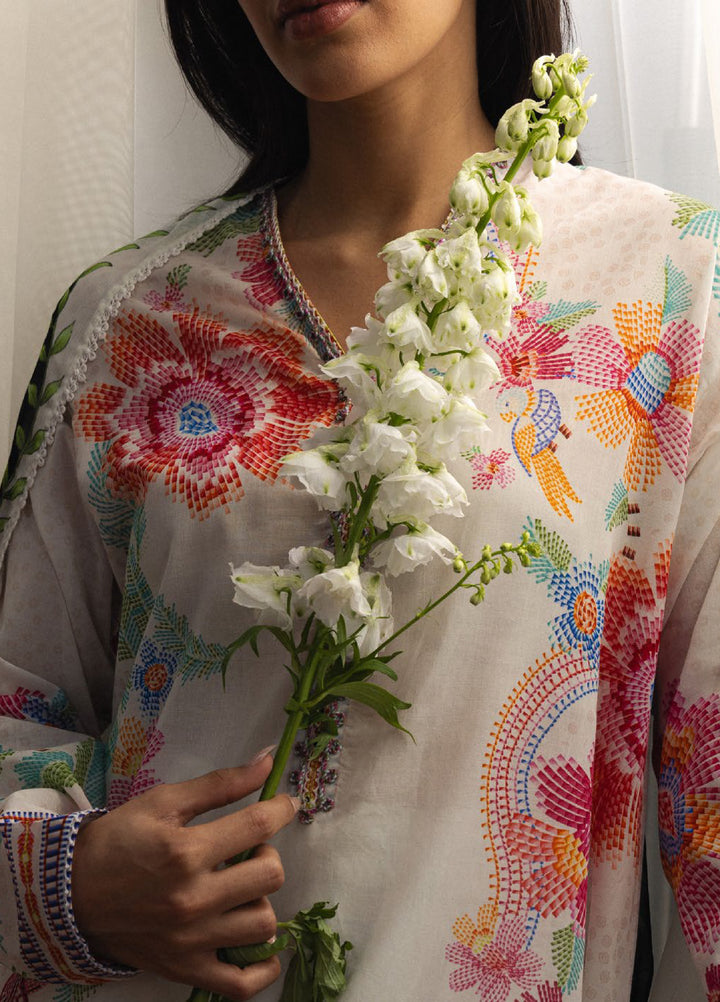 Coco by Zara Shahjahan Unstitched Printed Lawn 3 Piece Suit CZS26ULV ASAHI-2B - Summer Collection