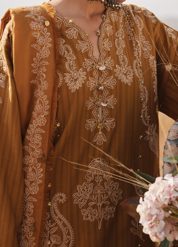 Zaha by Khadija Shah Unstitched Jacquard Embroidered Suits 3 Piece ZL25KW HEER ZW25-10 - Winter Collection