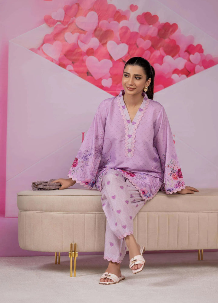 Minor Defect by Ayesha Somaya RTW Printed Lawn Silk 2 Piece Suit Lilac Casual Collection