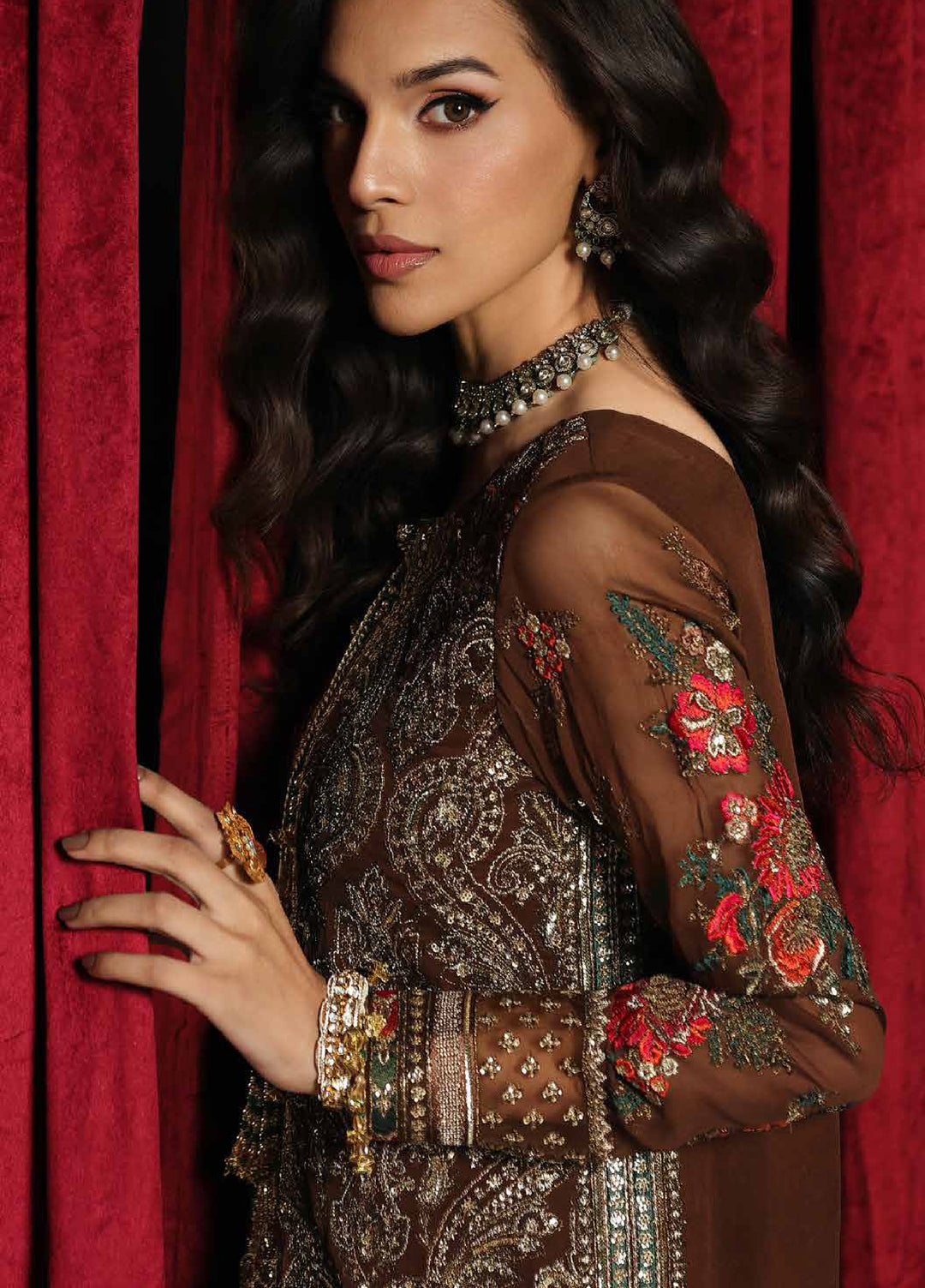 Aura by Charizma Unstitched Chiffon Embroidered Suits 3 Piece CRZ25UA CA26-07 - Festive Collection