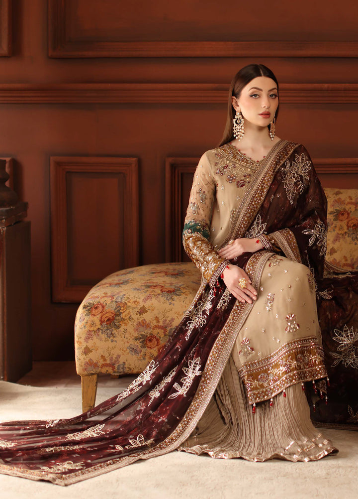 Alfaaz By Nureh Festive Unstitched Chiffon Embroidered 3 Piece Suits NU25AF NL-91 - Festive Collection