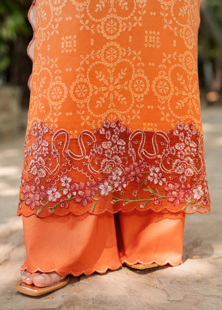 Meraki by Asifa and Nabeel Unstitched Embroidered Lawn 3 Pcs Suit AN26UM MSSL-02  Peach Sorbet - Summer