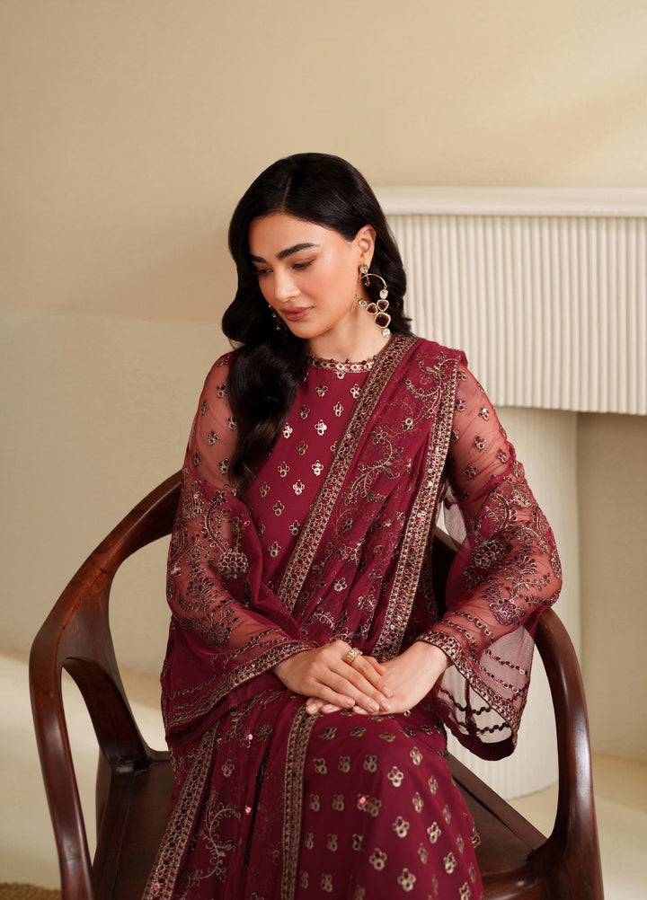 Roohi By Zarif Unstitched Formal Embroidered Net Suits 4 Piece ZRF25RF RFE-03 Afrah - Formals Collection