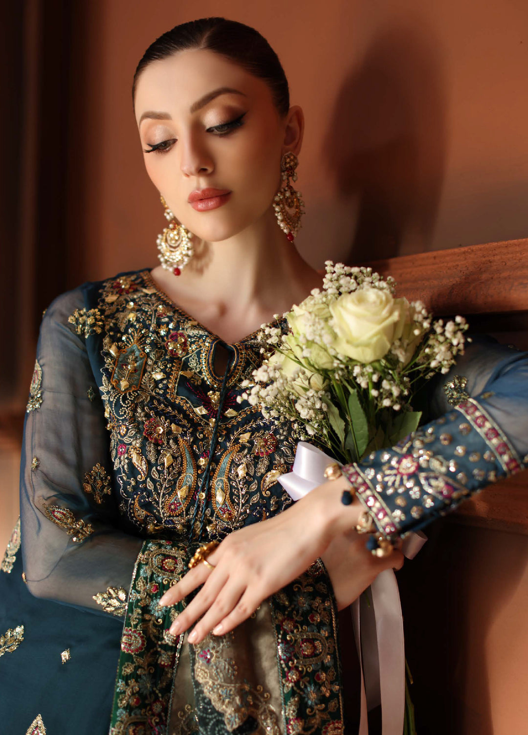 Alfaaz By Nureh Festive Unstitched Chiffon Embroidered 3 Piece Suits NU25AF NL-88 - Festive Collection