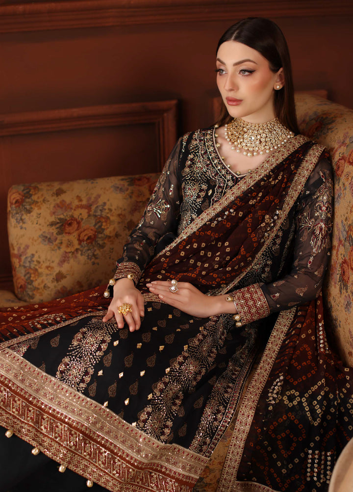 MaAlfaaz By Nureh Festive Unstitched Chiffon Embroidered 3 Piece Suits NU25AF NL-93 - Festive Collection