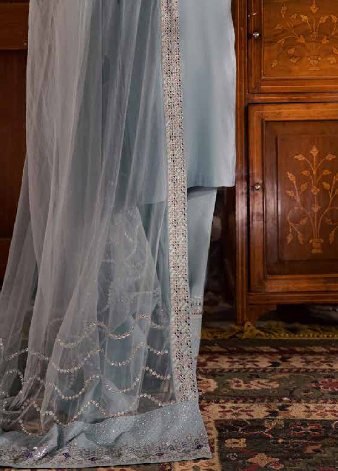 Nureh Nur Mahal The Silk Edit Unstitched Suits 3 Piece NU25NM NE-195 - Festive Collection