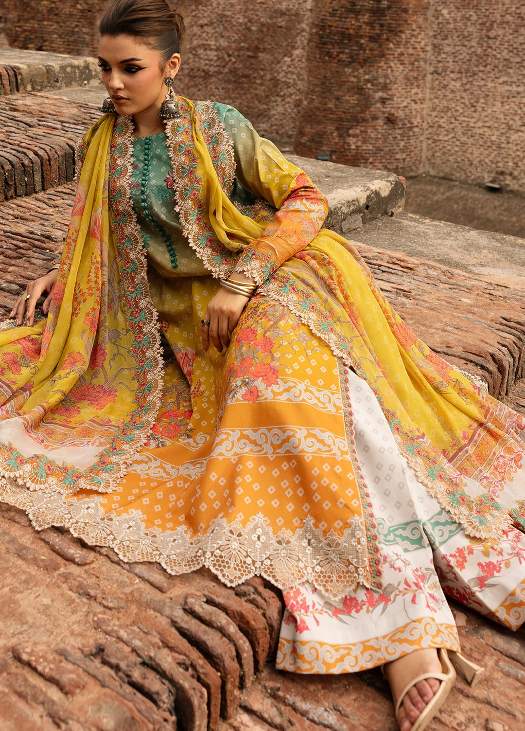 Chunri by Charizma Unstitched Embroidered Lawn 3 Piece Suit CHR26UCL CHN6-03 - Summer Collection