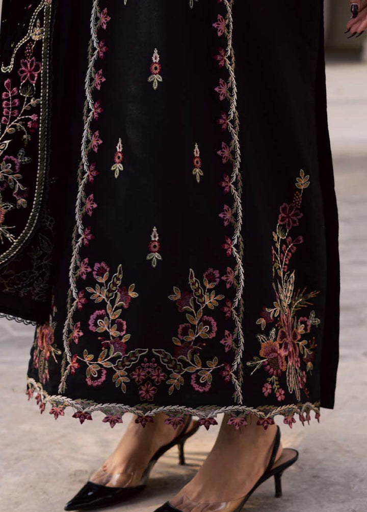 Nureh Exclusive Unstitched Luxury Leather Peach Embroidered Suits 3 Piece NU25EL NE-215 - Winter Collection