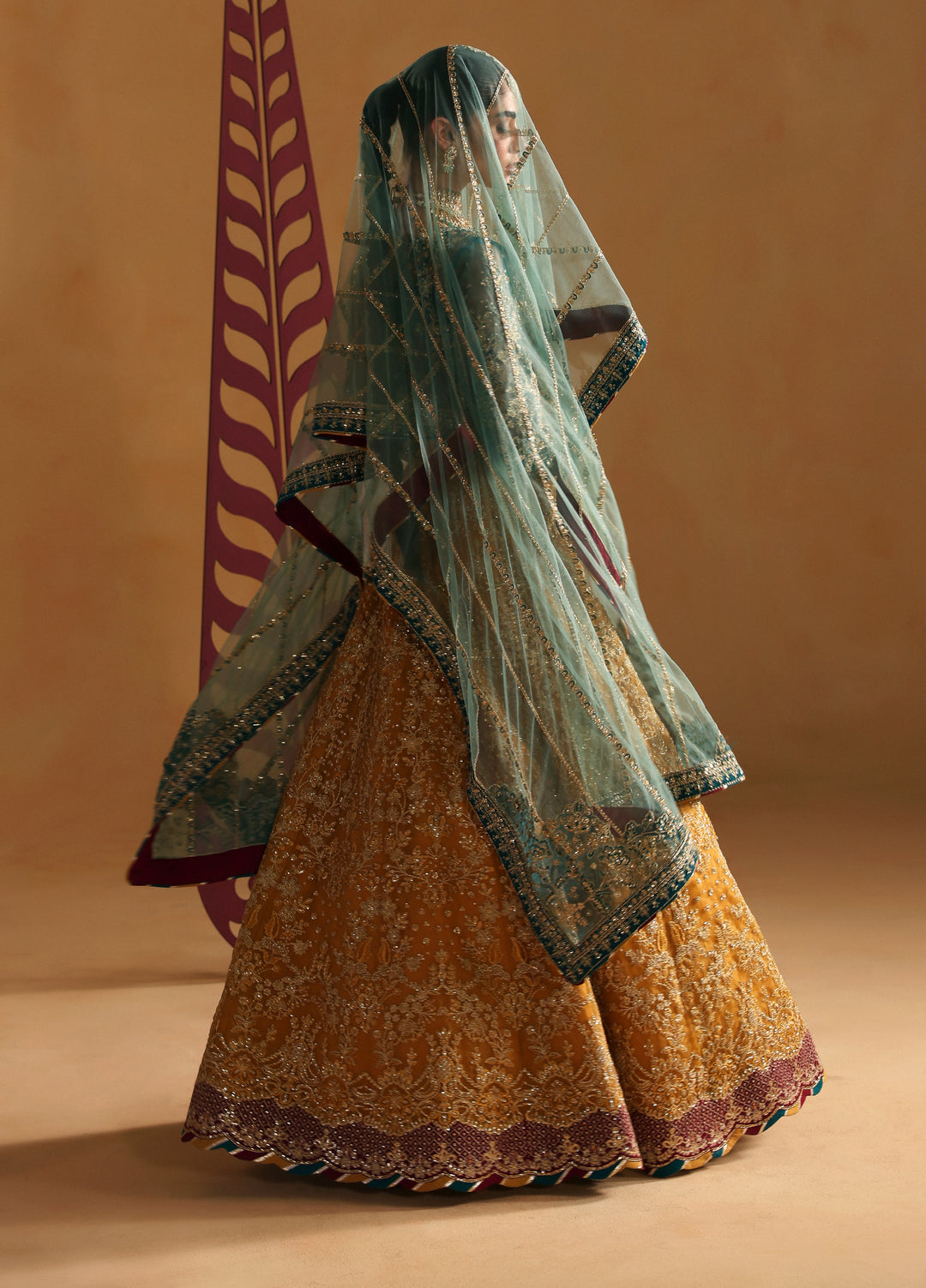 Gulaal Unstitched Embroidered Organza Suits 3 Piece GL25UW ZOIA-WU-09 - Wedding Collection