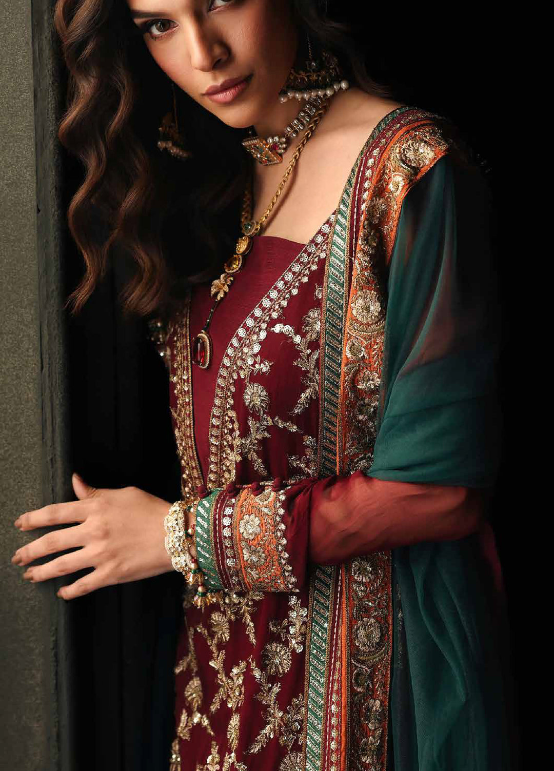 Aura by Charizma Unstitched Chiffon Embroidered Suits 3 Piece CRZ25UA CA26-05 - Festive Collection