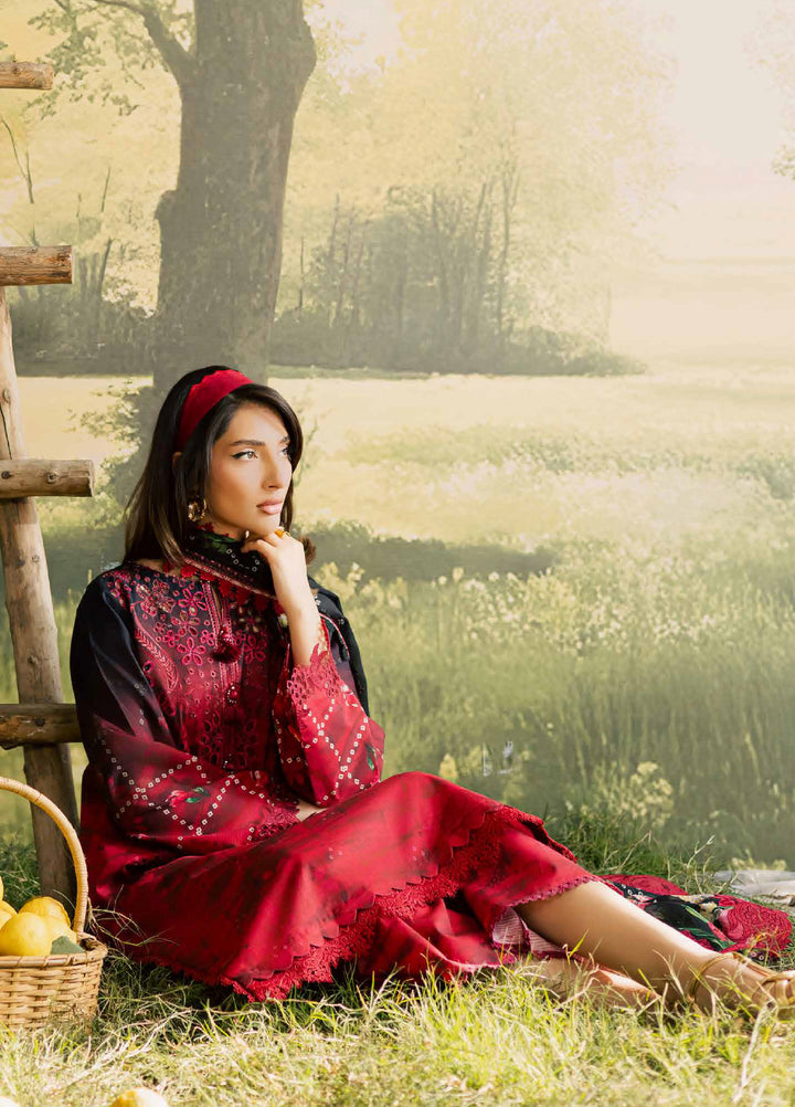 Bloom by Nureh Unstitched Embroidered Doria Lawn 3 Piece Suit NU26ULB BL-15 - Summer Collection