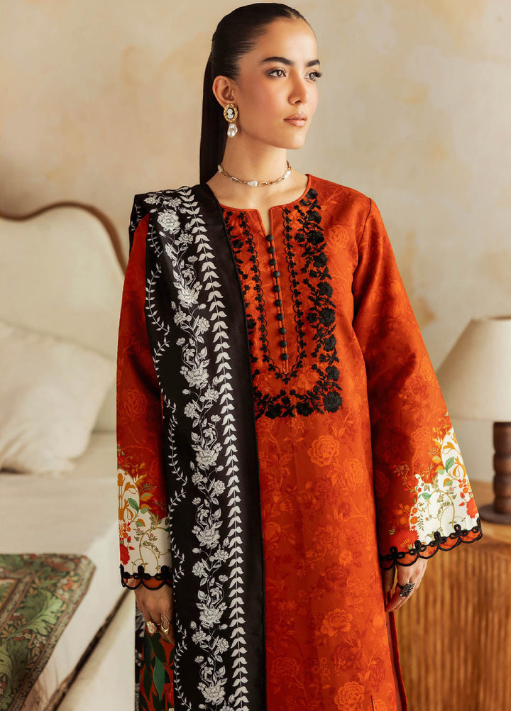 Nissa Floral Symphony by Rajbari Embroidered Marina Suits Unstitched 3 Piece RB25NM D-06 - Winter Collection