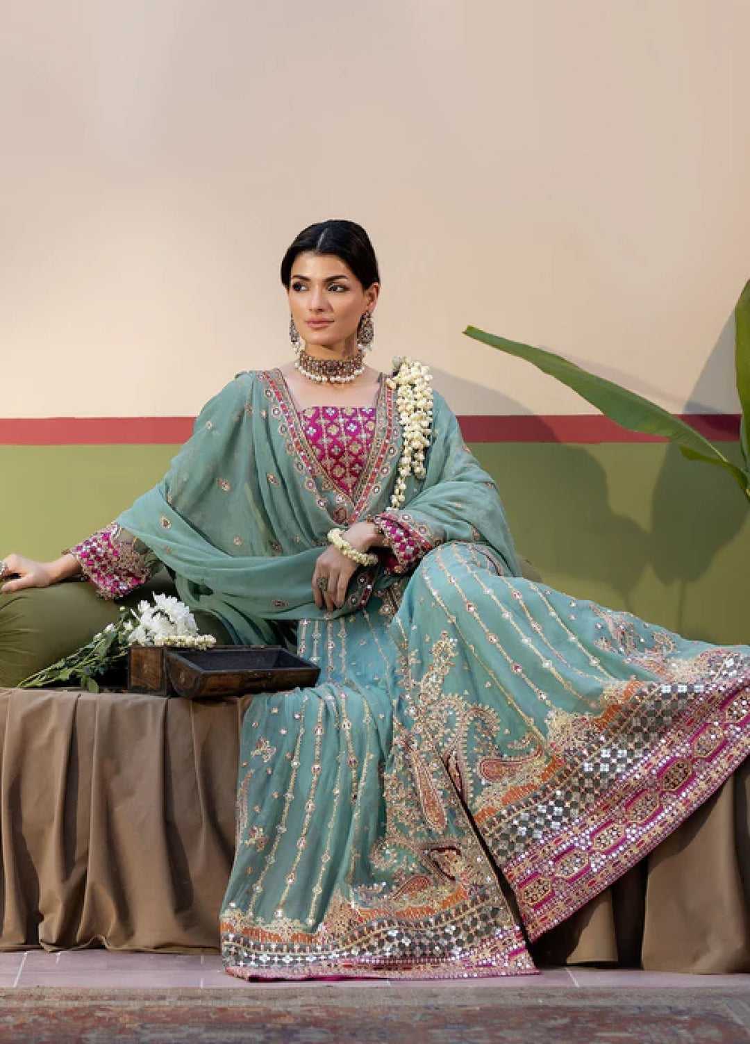 Sahellian by Meerak Women Pret Luxury Chiffon 4 Piece Bannu - Formals Collection