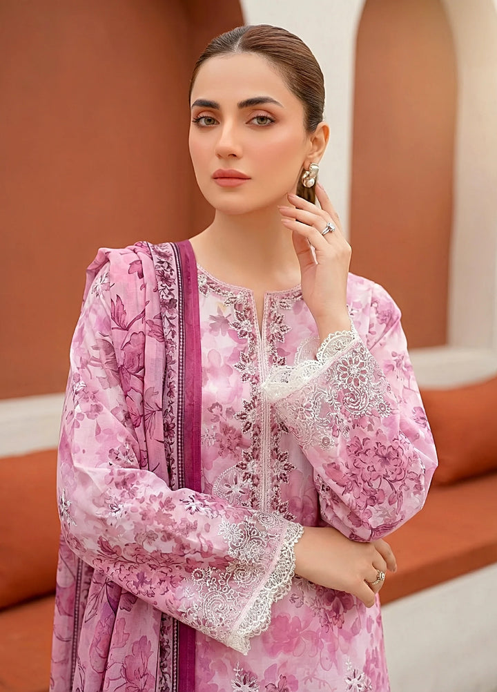 Komal by Lakhany Unstitched Embroidered Lawn 3 Piece Suit LSM26ULK LG-RL-0465 - Summer Collection