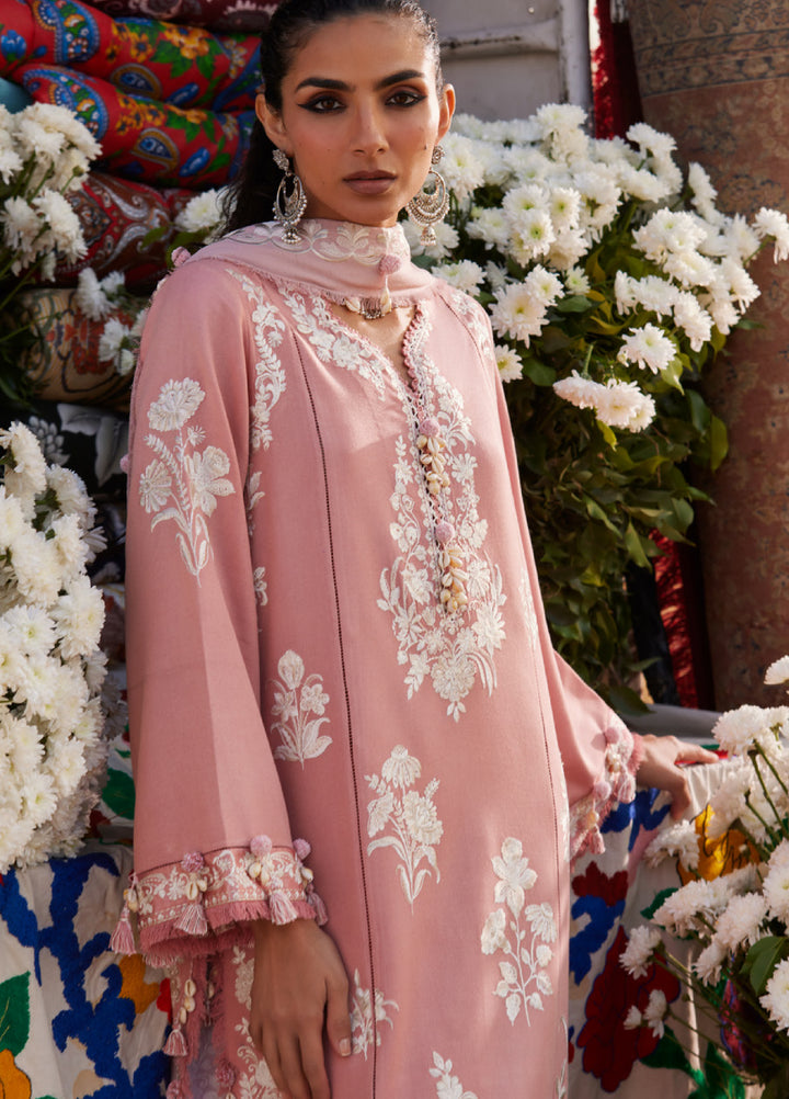 Zaha by Khadija Shah Unstitched Karandi Embroidered Suits 3 Piece ZL25KW NIRA ZW25-05 - Winter Collection