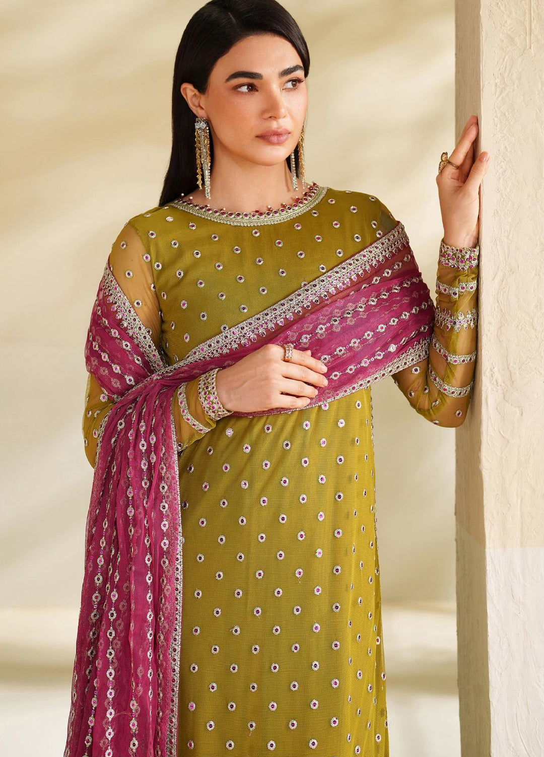 Roohi By Zarif Unstitched Formal Embroidered Net Suits 4 Piece ZRF25RF RFE-05 Janeer - Formals Collection