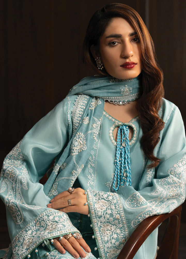 Lady by Aik Atelier Unstitched Tussar Silk Embroidered Suits 3 Piece AIK25L D-08 AIK25L - Festive Collection