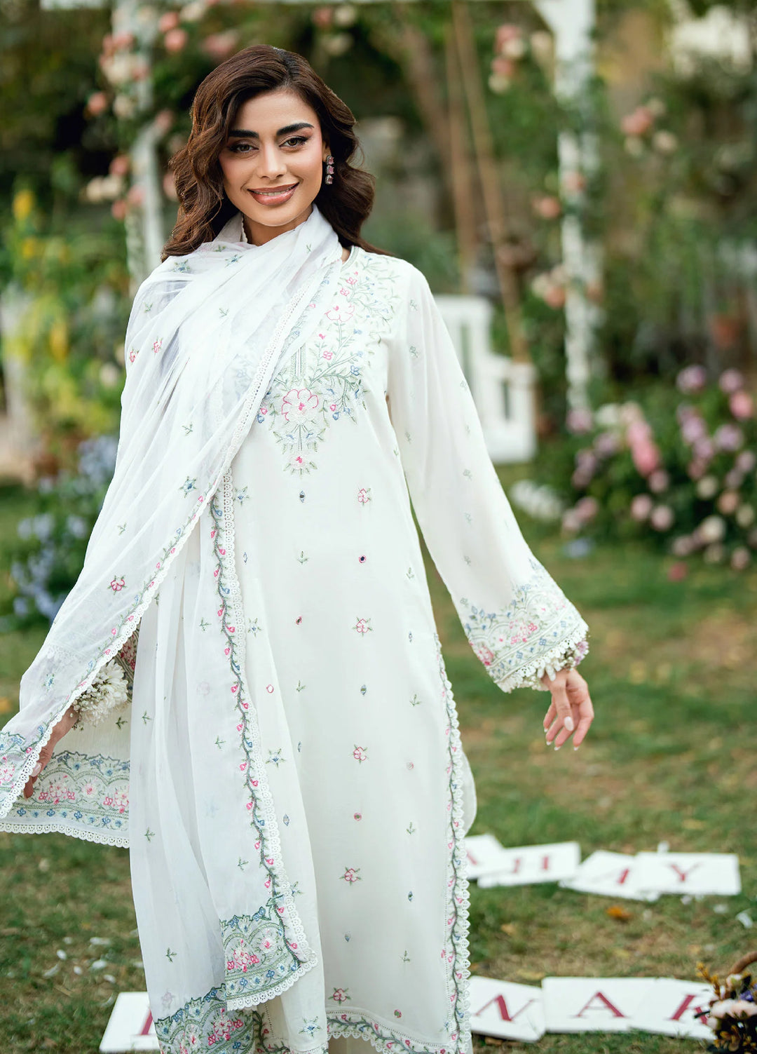Lamhay by Dhanak Pret Swiss Voile 3 Piece DHN26PSV DC-2584 - Summer Collection