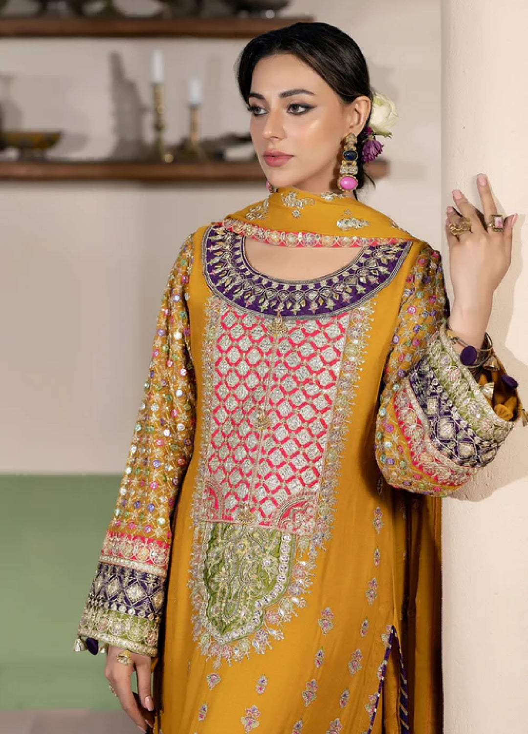 Sahellian by Meerak Women Pret Luxury Chiffon 4 Piece Sahiba - Formals Collection