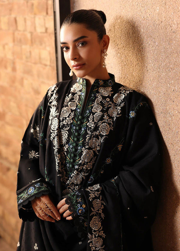 Rajbari Premium Unstitched Peach Winter Shawl Exclusive Embroidered Suits 3 Piece RB25PW D-1 - Winter Collection