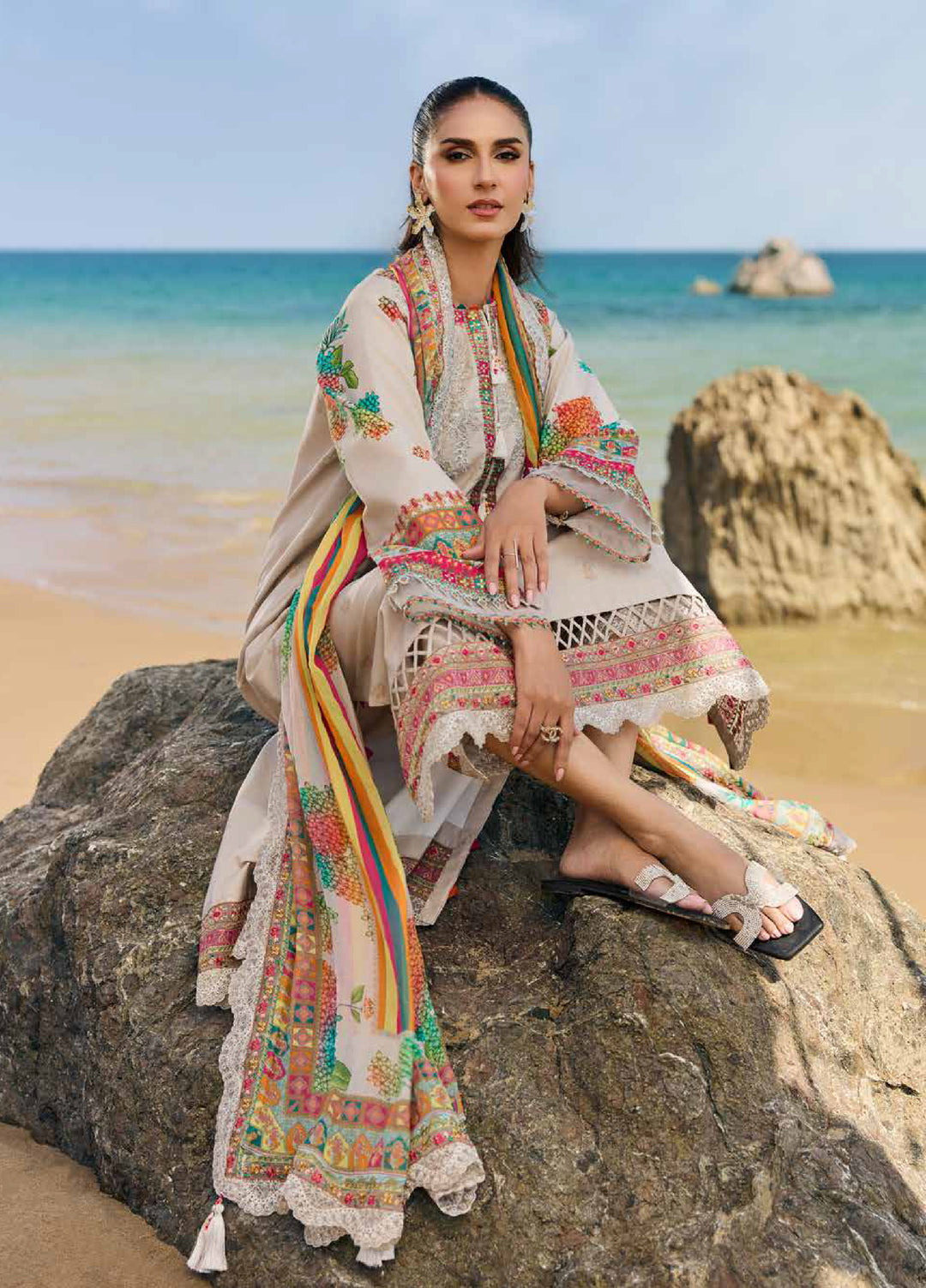 Sun Shine by Charizma Unstitched Embroidered Lawn 3 Piece Suit CHR26ULS CSN6-10 - Summer Collection