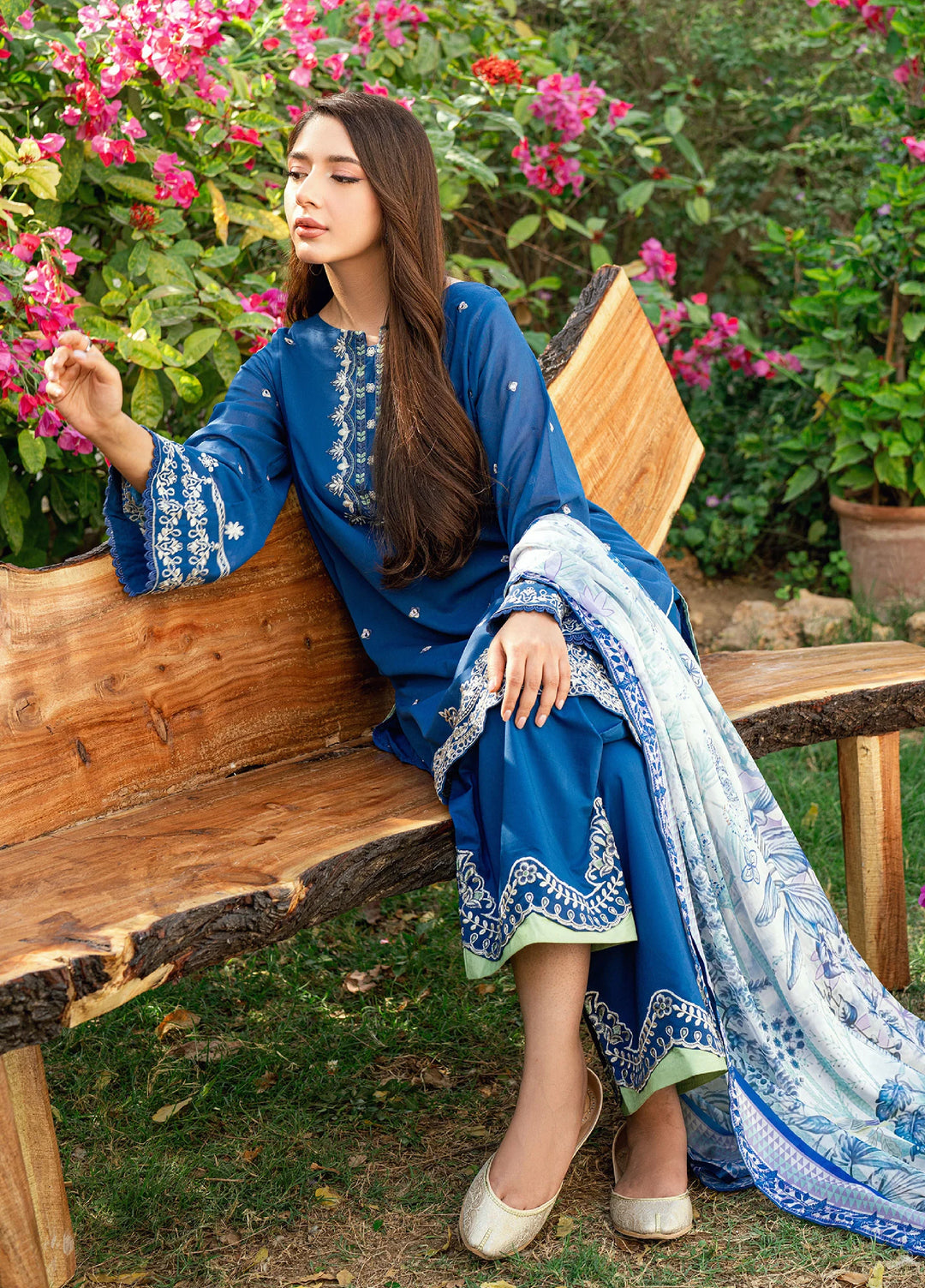 Lamhay by Dhanak Pret Swiss Voile 3 Piece DHN26PSV DC-2580 - Summer Collection