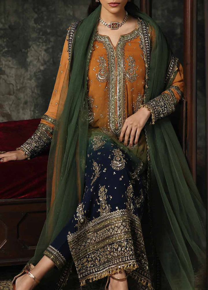 Aura by Charizma Unstitched Chiffon Embroidered Suits 3 Piece CRZ25UA CA26-02 - Festive Collection