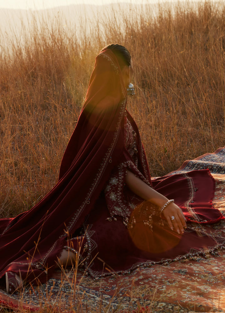 Zaha by Khadija Shah Unstitched Jacquard Embroidered Suits 3 Piece ZL25KW SASSI ZW25-12 - Winter Collection