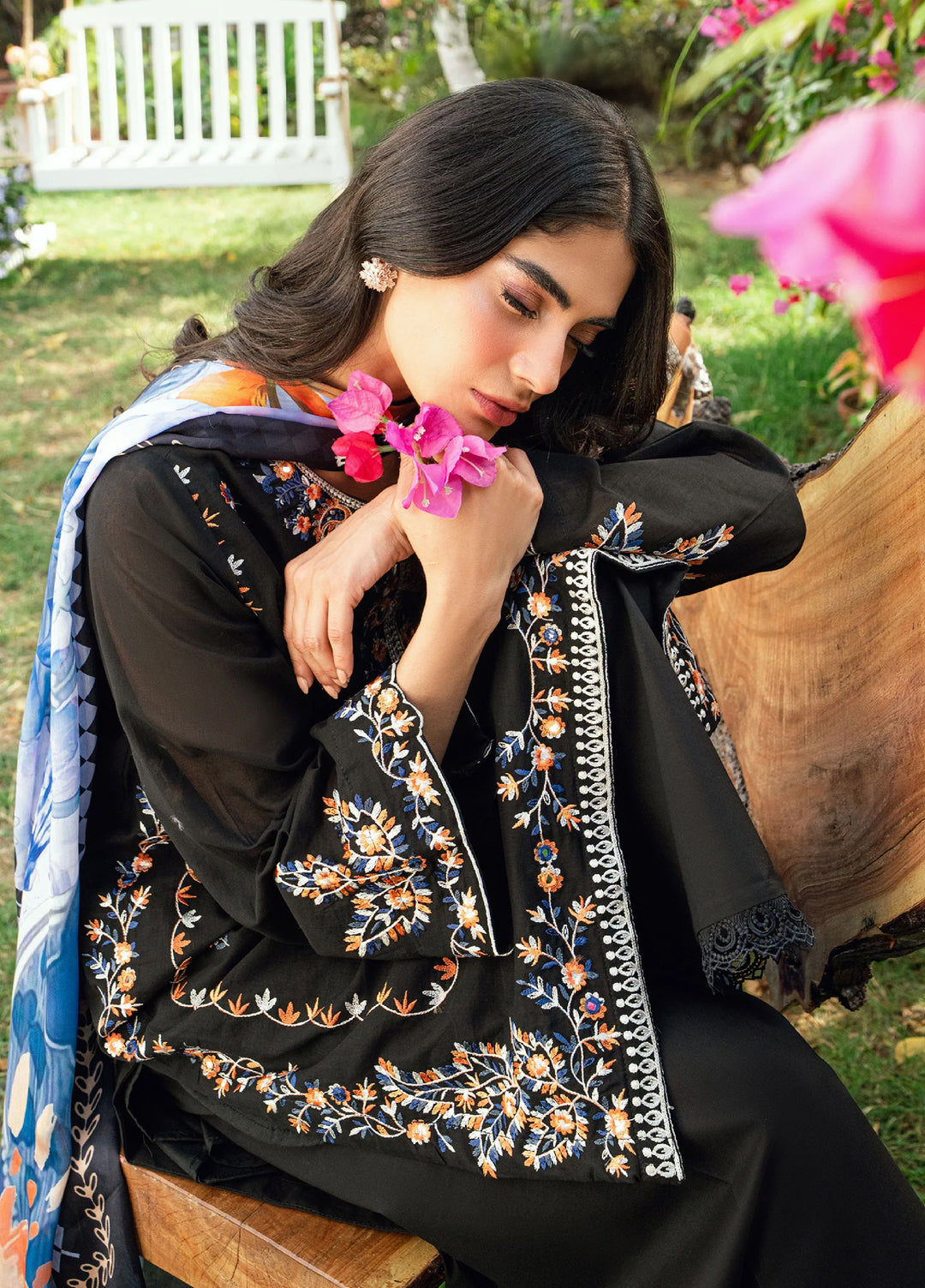 Lamhay by Dhanak Pret Swiss Voile 3 Piece DHN26PSV DC-2581 - Summer Collection